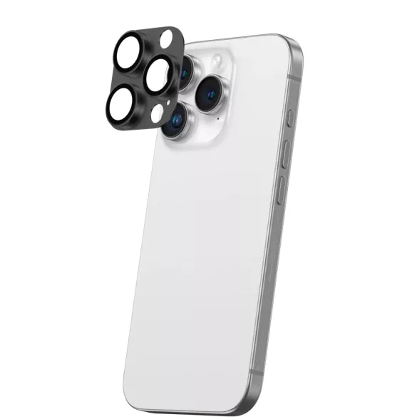 AmazingThing Aviation-Grade Alloy kamera lencse védő edzett üveg fekete szegéllyel iPhone 16 Pro/16 Pro Max