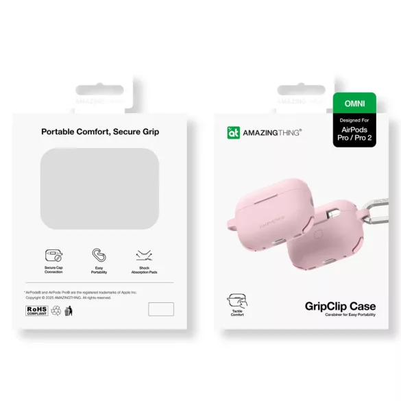 AmazingThing Omni tok AirPods Pro 2 - rózsaszín