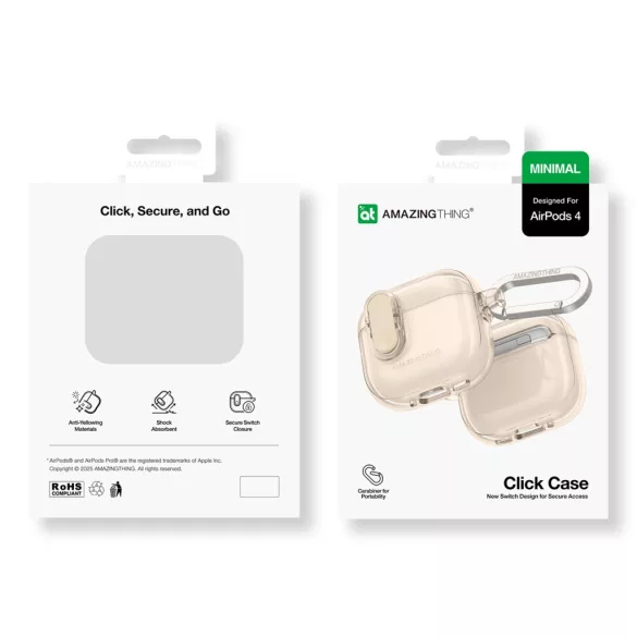 AmazingThing Minimal tok AirPods 4 - bézs