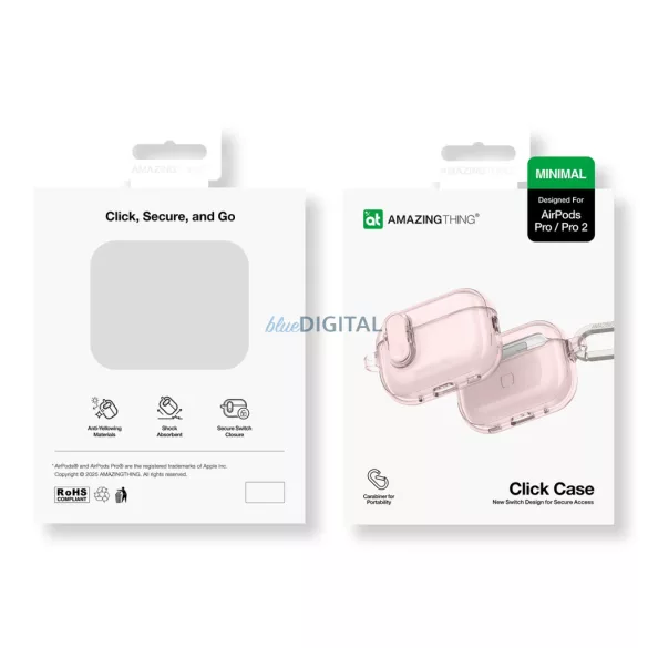 AmazingThing Minimal tok AirPods Pro 2 - rózsaszín