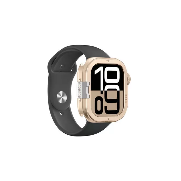 AmazingThing Titan Pro fém tok Apple Watch 11 46mm alumíniumhoz - Arany