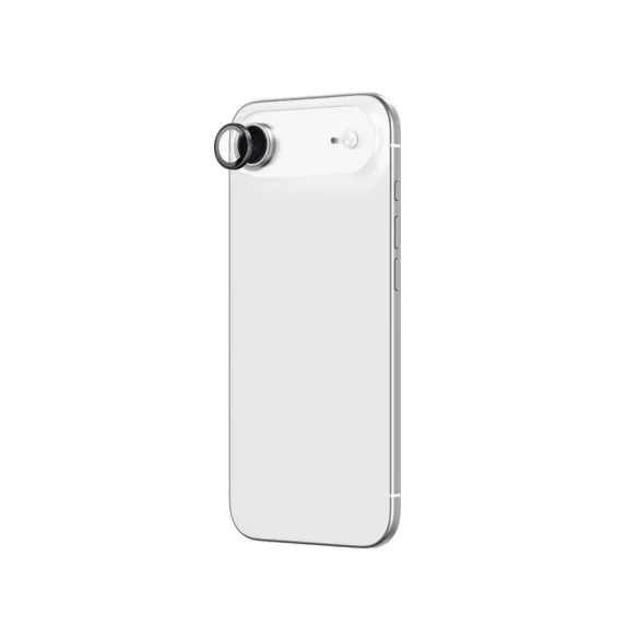 AmazingThing lencseüveg iPhone 17 Air készülékhez fekete alumínium kerettel