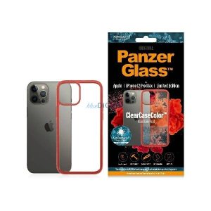 PanzerGlass ClearCase tok iPhone 12 Pro Max - átlátszó-piros