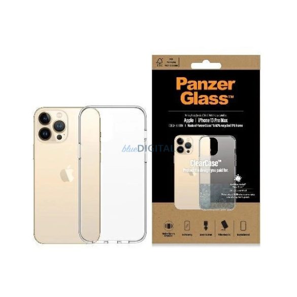 PanzerGlass ClearCase Military Grade Antibacterial tok iPhone 13 Pro Max - átlátszó