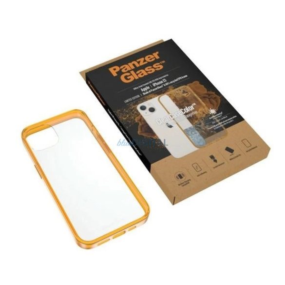 PanzerGlass ClearCase Military Grade Antibacterial tok iPhone 13/14/15 - átlátszó-sárga