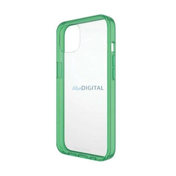 PanzerGlass ClearCase Military Grade Antibacterial tok iPhone 13/14/15 - átlátszó-zöld