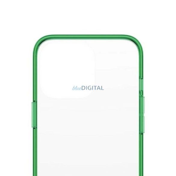 PanzerGlass ClearCase Military Grade Antibacterial tok iPhone 13 Pro - átlátszó-zöld