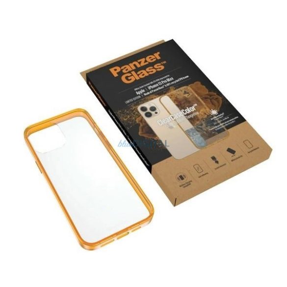 PanzerGlass ClearCase Military Grade Antibacterial tok iPhone 13 Pro Max - átlátszó-sárga