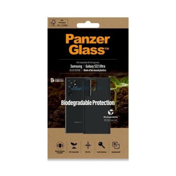 PanzerGlass Biodegradable Case tok Samsung Galaxy S22 Ultra - fekete