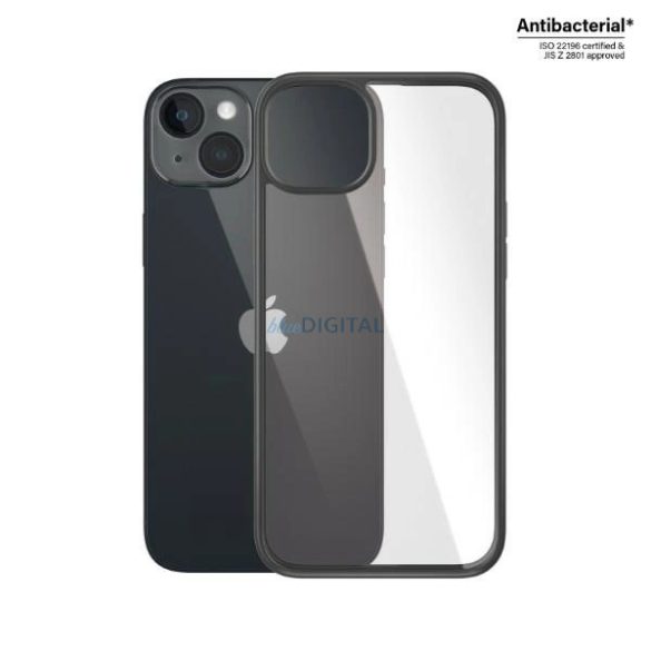 PanzerGlass ClearCase Antibacterial tok iPhone 14 Plus/15 Plus - fekete