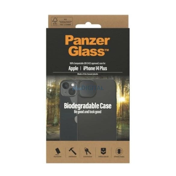 PanzerGlass Biodegradable Case tok iPhone 14 Plus/15 Plus - fekete