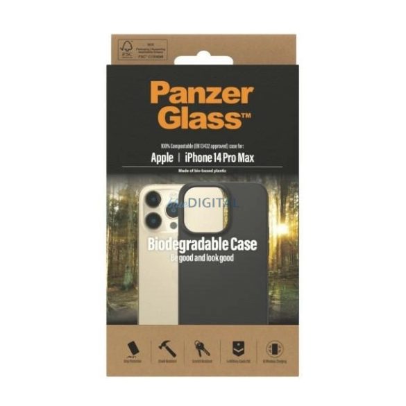 PanzerGlass Biodegradable Case tok iPhone 14 Pro Max - fekete