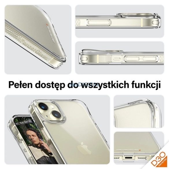 PanzerGlass HardCase Military Grade D3O tok iPhone 14 Plus/15 Plus - átlátszó