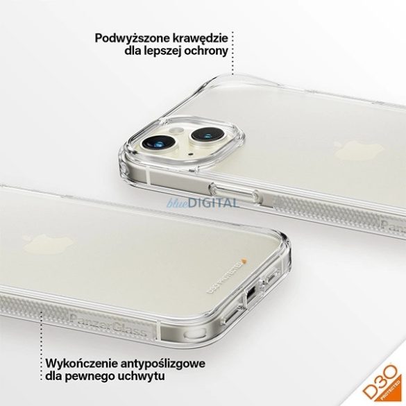 PanzerGlass HardCase Military Grade D3O tok iPhone 14 Plus/15 Plus - átlátszó