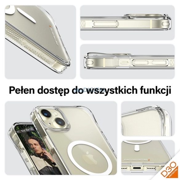 PanzerGlass HardCase Military Grade D3O MagSafe tok iPhone 14 Plus/15 Plus - átlátszó