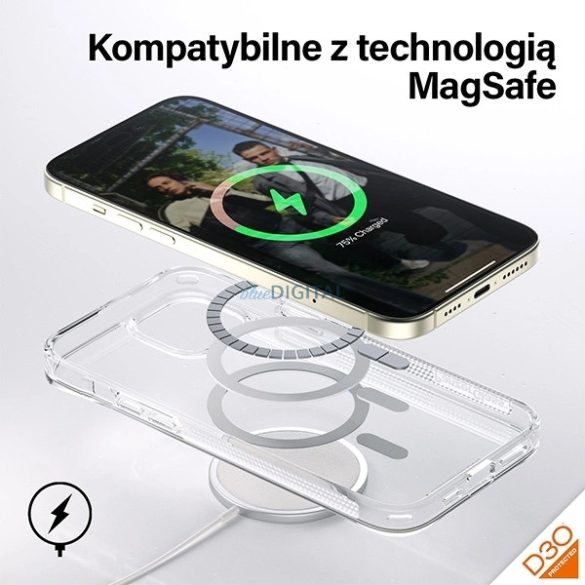 PanzerGlass HardCase Military Grade D3O MagSafe tok iPhone 14 Plus/15 Plus - átlátszó