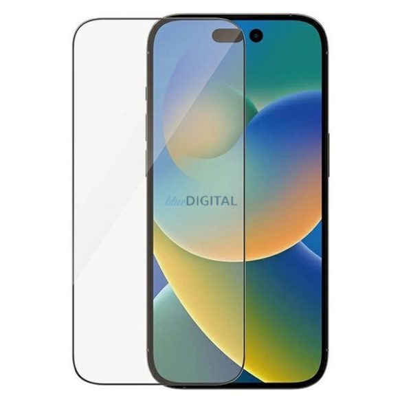 PanzerGlass Ultra-Wide Fit Antibacterial edzett üveg felhelyezést segítő kerettel iPhone 14 Pro