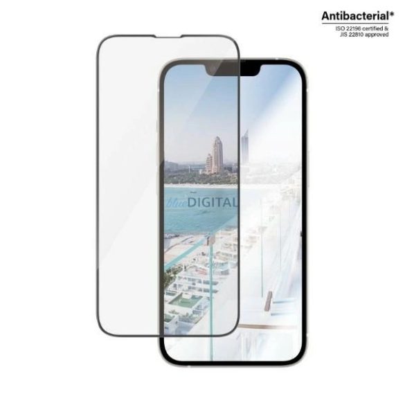 PanzerGlass Ultra-Wide Fit Antibacterial tükröződésmentes edzett üveg iPhone 14 / iPhone 13 Pro / iPhone 13