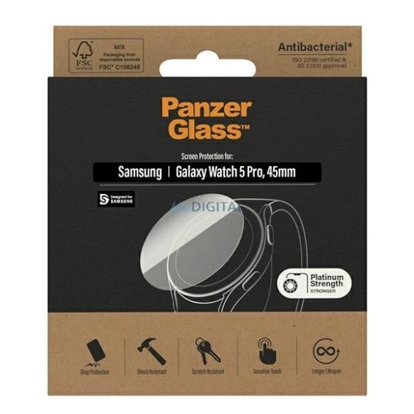 PanzerGlass Screen Protector edzett üveg Samsung Galaxy Watch 5 Pro 45 mm