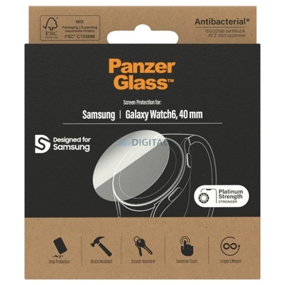 PanzerGlass Screen Protector edzett üveg Samsung Galaxy Watch 6 40 mm