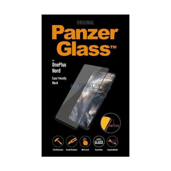 PanzerGlass E2E Super+ edzett üveg fekete szegéllyel OnePlus Nord