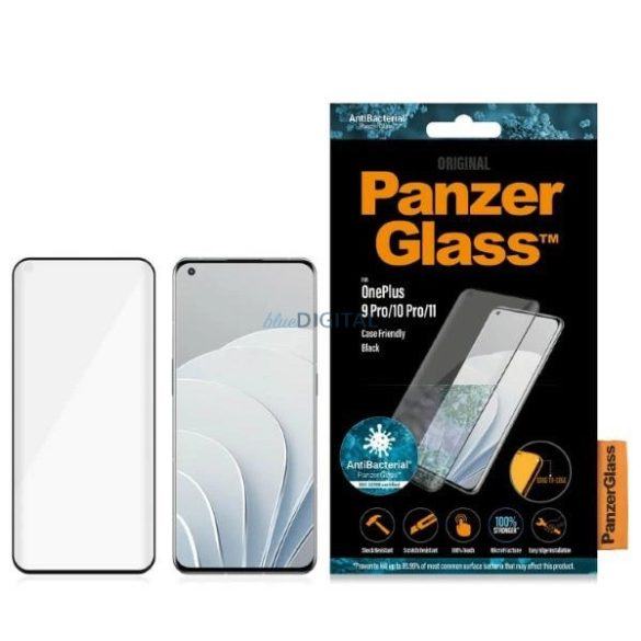 PanzerGlass E2E Microfracture edzett üveg fekete szegéllyel OnePlus 9 Pro / OnePlus 10 Pro / OnePlus 11