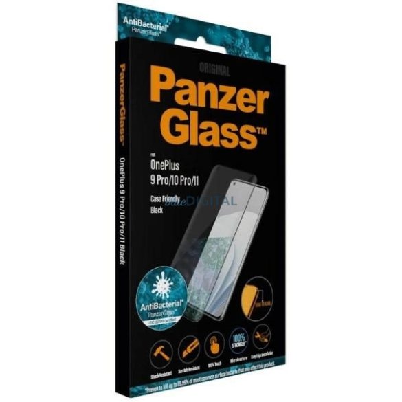 PanzerGlass E2E Microfracture edzett üveg fekete szegéllyel OnePlus 9 Pro / OnePlus 10 Pro / OnePlus 11