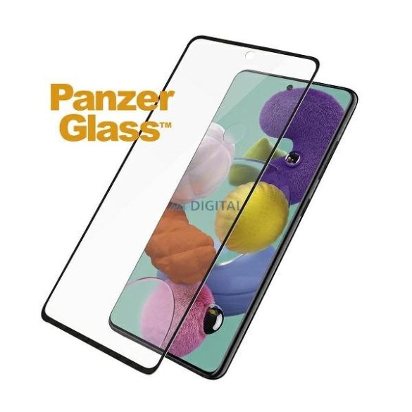 PanzerGlass E2E Regular edzett üveg fekete szegéllyel Samsung Galaxy A51