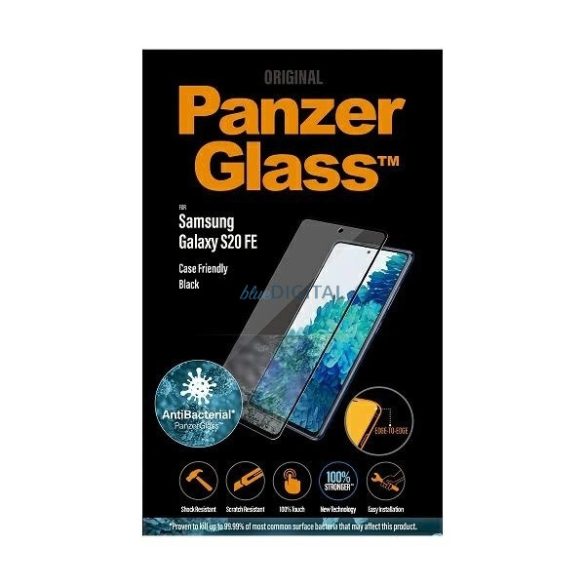 PanzerGlass E2E Microfracture edzett üveg fekete szegéllyel Samsung Galaxy S20