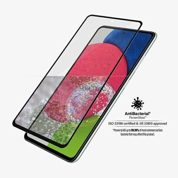 PanzerGlass E2E Microfracture edzett üveg fekete szegéllyel Samsung Galaxy A52 / Samsung Galaxy A52 5G / Samsung Galaxy A53 5G