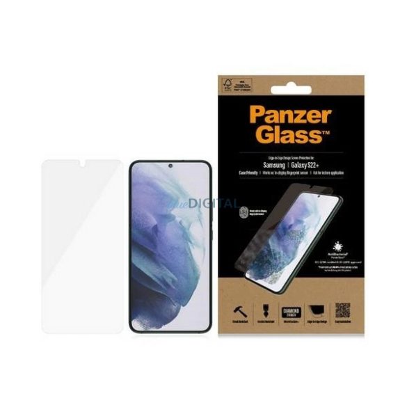 PanzerGlass E2E Microfracture edzett üveg fekete szegéllyel Samsung Galaxy S22+