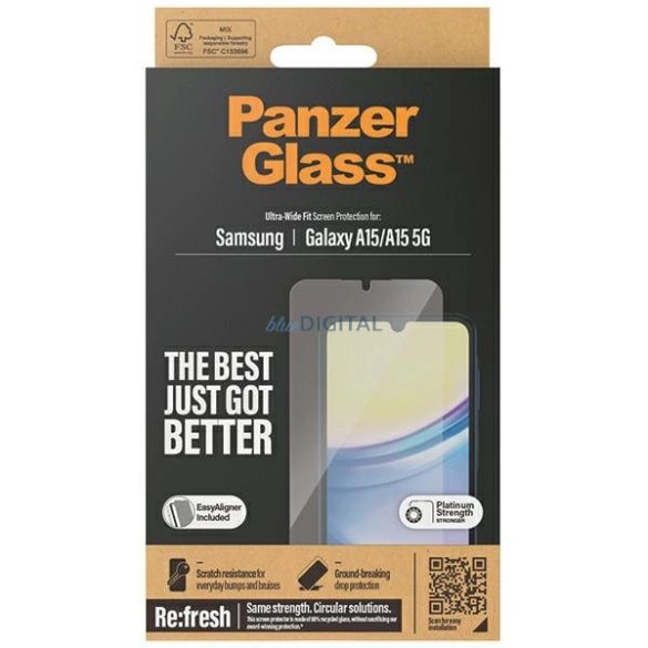 PanzerGlass Ultra-Wide Fit edzett üveg Samsung Galaxy A15 5G / Samsung Galaxy A15