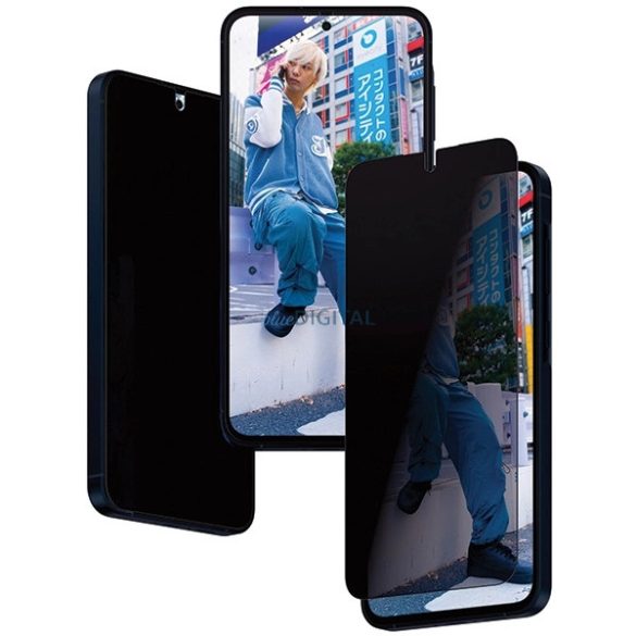 PanzerGlass Ultra-Wide Fit betekintésvédett edzett üveg felhelyezést segítő kerettel Samsung Galaxy A55 5G