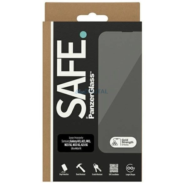 SAFE by PanzerGlass edzett üveg fekete szegéllyel Samsung Galaxy A13 / A23 / M13 / M23 5G / A23 5G