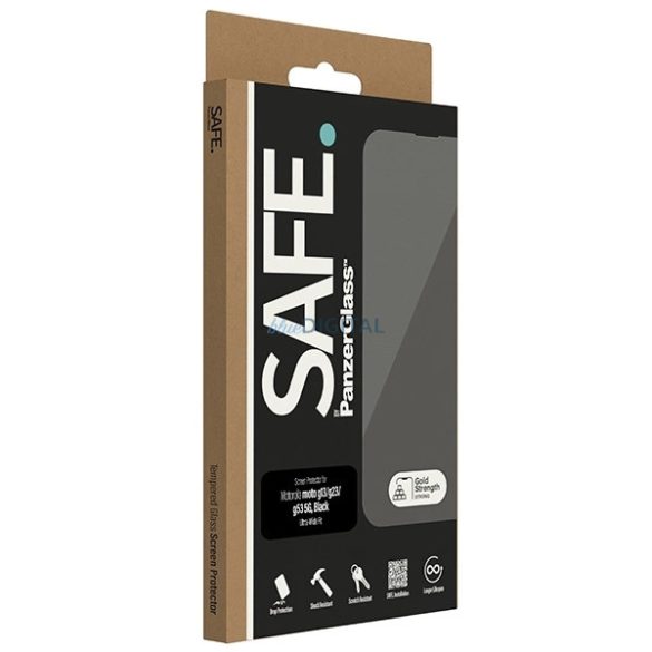 SAFE by PanzerGlass edzett üveg fekete szegéllyel Motorola Moto G13 / Motorola Moto G23 / Motorola Moto G53 5G