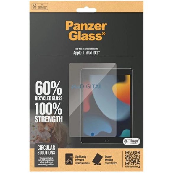 PanzerGlass Ultra-Wide Fit edzett üveg iPad 10.2" 7/8/9 gen. (2019/2020/2021)