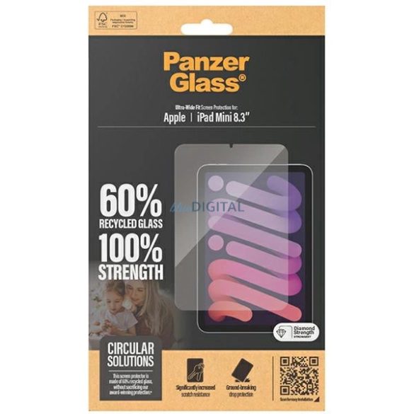 PanzerGlass Ultra-Wide Fit edzett üveg iPad mini 8.3" 2024