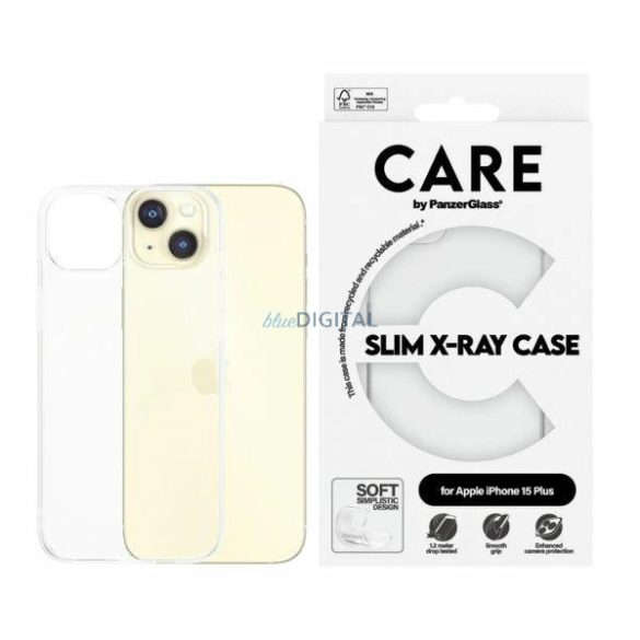 CARE by PanzerGlass Slim X-Ray tok iPhone 15 Plus - átlátszó