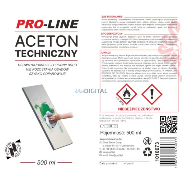 Pro-LINE Technikai aceton 100% spray 500ml