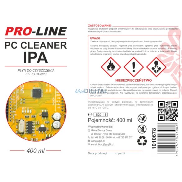 Pro-LINE IPA elektronikai tisztító spray 400ml