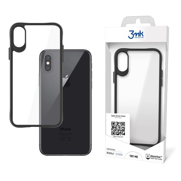 3mk Satin Armor Case+ tok iPhone X/Xs - átlátszó