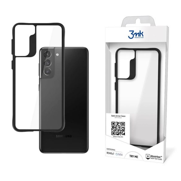 3mk Satin Armor Case+ tok Samsung Galaxy S21+ - fekete