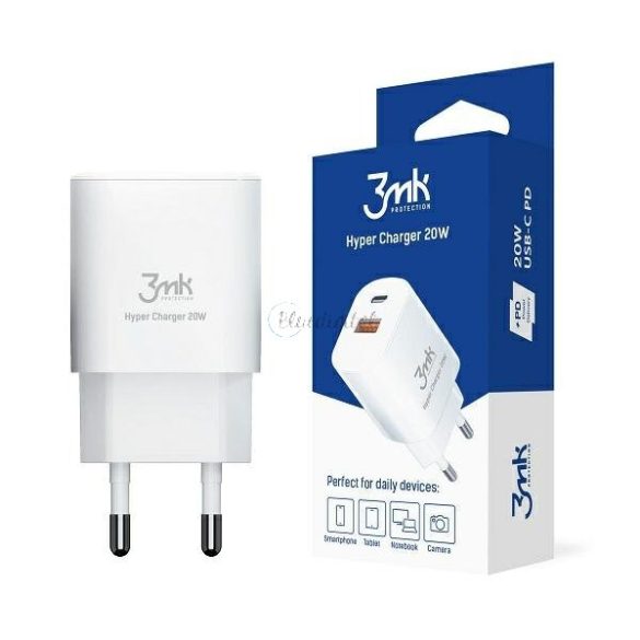 3MK Hypercharger 20W 1xUSB-C + 1XUSB-A PD / QC töltő