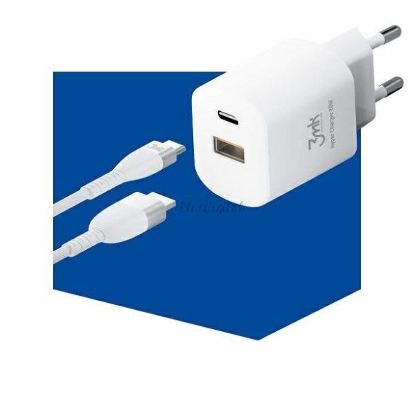 3MK Hypercharger 20W 1xUSB-C + 1XUSB-A PD / QC töltő