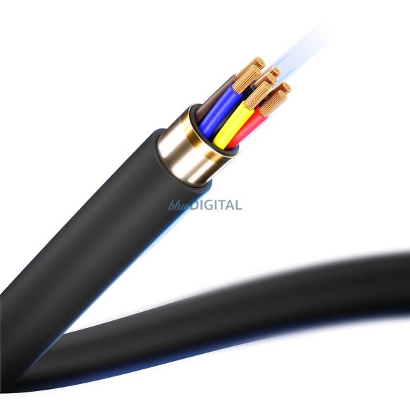 3mk Hyper Silicone Cable Type-C - Type-C kábel 100W 5A 2m - Fekete