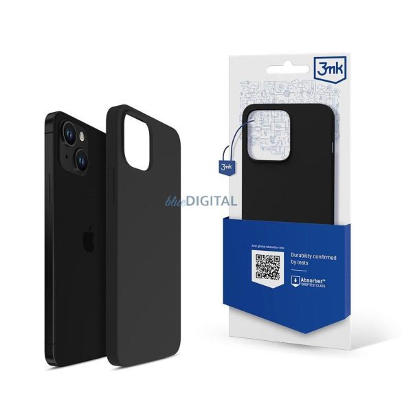 iPhone 13 mini szilikon tok 3mk Silicone Case Series - fekete