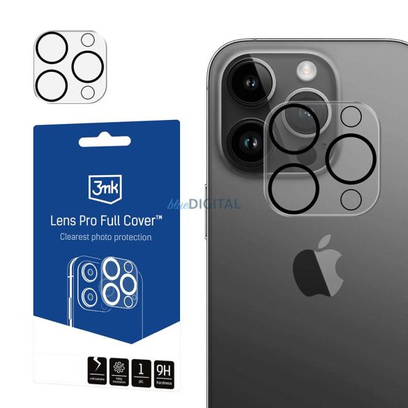 Apple iPhone 15 Pro/15 Pro Max - 3mk Lens Pro Full Cover lencsevédő-fólia