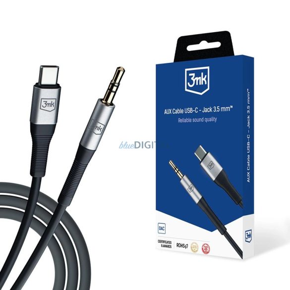 3mk AUX kábel USB-C - 3,5 mm-es jack csatlakozó