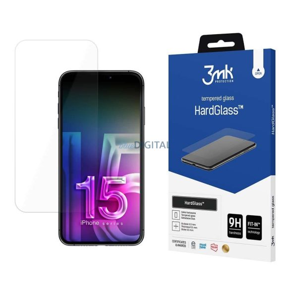 Apple iPhone 15 - 3mk HardGlass™ fólia