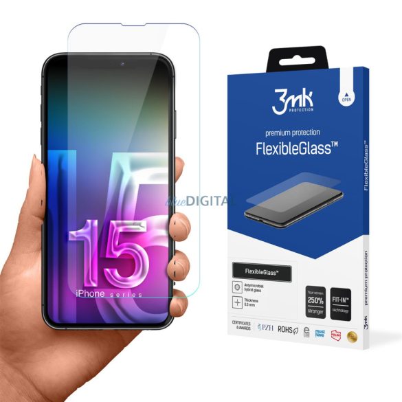 Apple iPhone 15 Plus - 3mk FlexibleGlass™ fólia